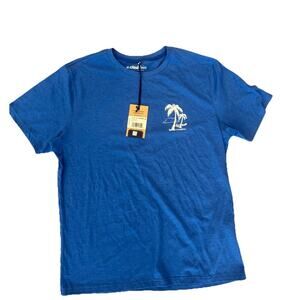 Chubbies The Relaxer Blue T-Shirt Large Palm Tree Weekend Graphic Soft Cotton